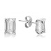 Classic Emerald Diamond Stud Earrings