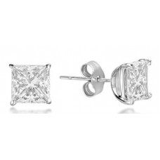 Classic Princess Diamond Stud Earrings Classic Princess Diamond Stud Earrings