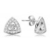 Round Diamond Cluster Earrings