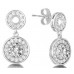 Round Diamond Single Halo Earrings