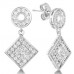 1.00ct Si/fg Diamond Cluster Earrings