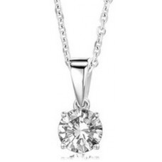 Traditional Round Diamond Pendant