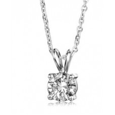 Classic Round Diamond Solitaire Pendant