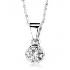 Classic Round Diamond Solitaire Pendant