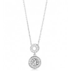 Round Diamond Single Halo Pendant