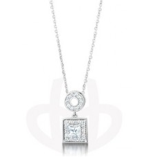 1.00ct Vs/ef Princess & Round Diamond Pendant 1.00ct Vs/ef Princess & Round Diamond Pendant