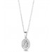 Oval Diamond Single Halo Pendant