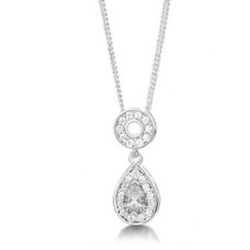 Round Diamond Single Halo Pendant