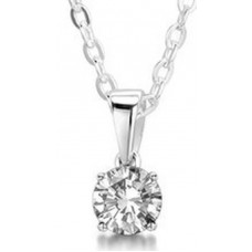 Classic Round Diamond Solitaire Pendant