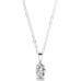 Modern Oval Diamond Solitaire Pendant