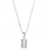 Modern Emerald Diamond Solitaire Pendant