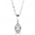 3 Claw Solitaire Pear Diamond Pendant