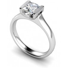 0.95ct Vs1/h Princess Diamond Solitaire Ring