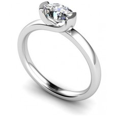 Unique Twist Oval Diamond Engagement Ring
