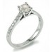 Four High Prong Daylight Shoulder Set Engagement Ring