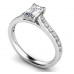 Emerald Diamond Shoulder Set Ring