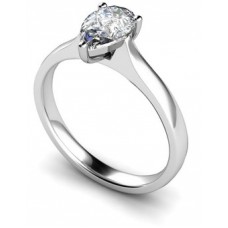 Traditional Pear Diamond Engagement Ring