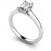 Traditional Emerald Diamond Engagement Ring