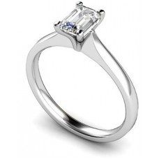 Elegant Emerald Diamond Engagement Ring