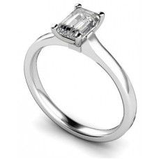 Elegant Emerald Diamond Engagement Ring