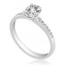 Oval Diamond Shoulder Set Ring