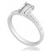 Emerald Diamond Shoulder Set Ring