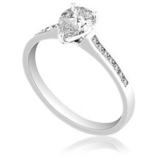Pear Diamond Shoulder Set Ring
