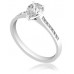 Pear Diamond Shoulder Set Ring