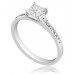 Princess Diamond Shoulder Set Ring