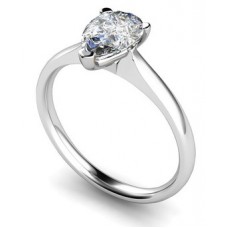 Agi Certified 0.55ct Vvs1/h Pear Diamond Ring