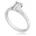 Emerald Diamond Shoulder Set Ring Emerald Diamond Shoulder Set Ring