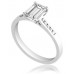 Radiant Diamond Shoulder Set Ring