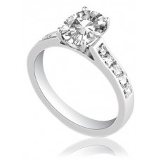 Oval Diamond Shoulder Set Ring
