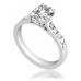 Oval Diamond Shoulder Set Ring