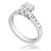 Cushion Diamond Shoulder Set Ring