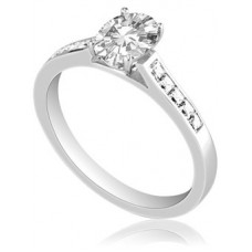 Oval Diamond Shoulder Set Ring Oval Diamond Shoulder Set Ring