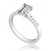 Emerald Diamond Shoulder Set Ring