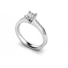 Princess Diamond Shoulder Set Ring