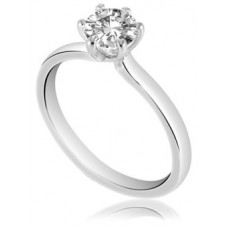 Certified 0.51ct Si2/f Round Diamond Ring