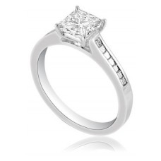 Princess Diamond Shoulder Set Ring
