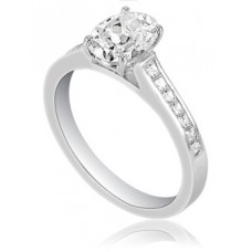 Cushion Diamond Shoulder Set Ring Cushion Diamond Shoulder Set Ring