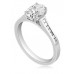 Cushion Diamond Shoulder Set Ring
