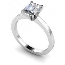Traditional Emerald Diamond Engagement Ring