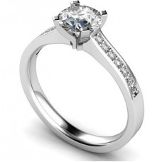 Shoulder Set Diamond Engagement Ring