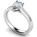 Pear Diamond Shoulder Set Ring