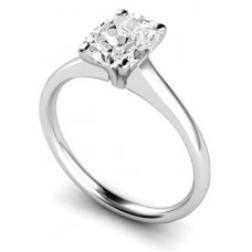 Certified 0.88ct Vvs2/g Cushion Cut Diamond Ring