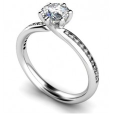 Shoulder Set Diamond Engagement Ring
