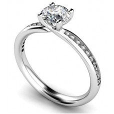 Shoulder Set Diamond Engagement Ring
