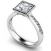 Princess Diamond Shoulder Set Ring
