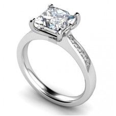 Princess Diamond Shoulder Set Ring